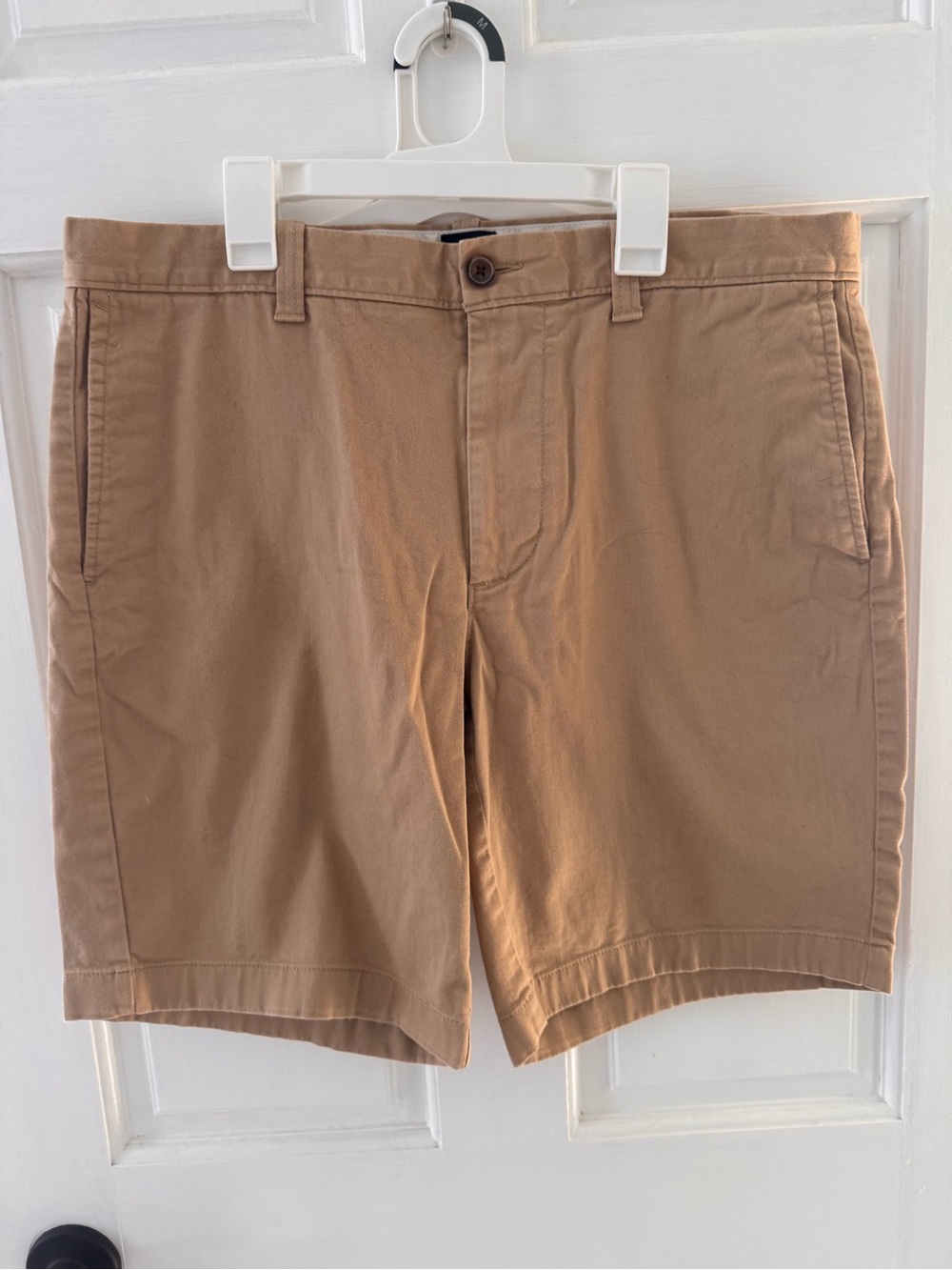 J. Crew Men's Tan Flat-Front Chino Shorts